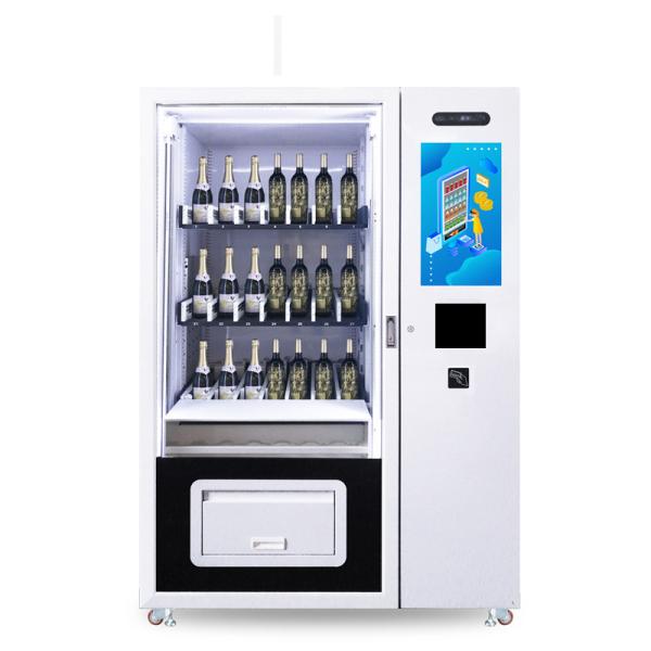 Commercial Alcohol Vending Machine With Lift System and Age Verification for Glass Bottled Beer Wine Sales