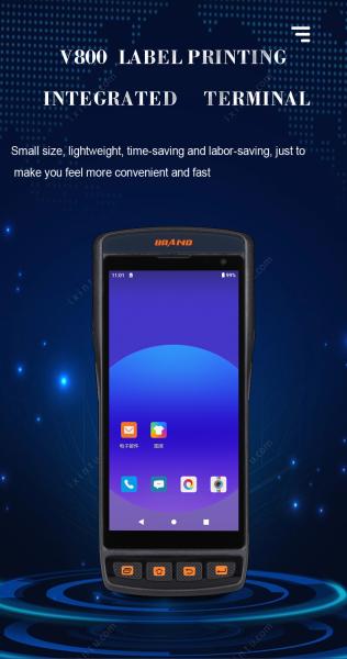 V800 Latest Rugged Android 11 PDA Mobile Terminal with 2D Barcode Printing Ready for Use