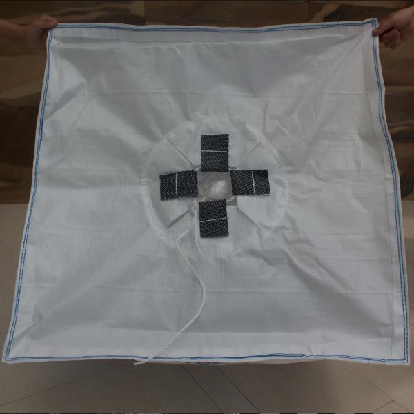 U Panle Bulk Bag with filling spout top discharge bottom Side Seam Loops for size 100*100*150 cm ton bags