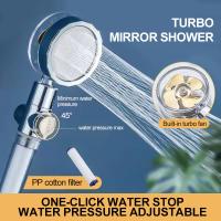 Filtro de agua de ducha presurizado Turbo con cabezal de ducha desmontable giratorio