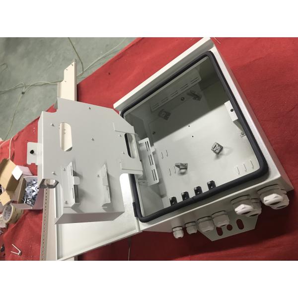 Metal 48 Port Fiber Optic Terminal Box / Waterproof Fiber Optic Termination Box