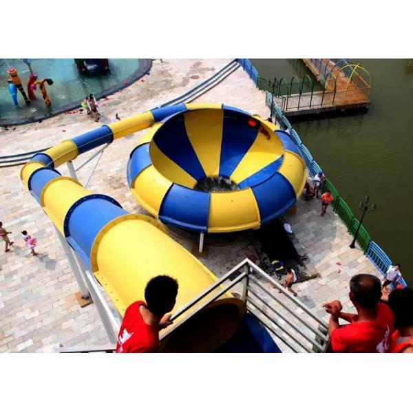 Fiberglass Space Bowl Water Slide Outdoor Water Park Equipment