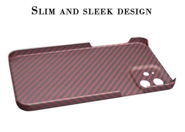 Red Color  Carbon Aramid Fiber Phone Case For iPhone 12
