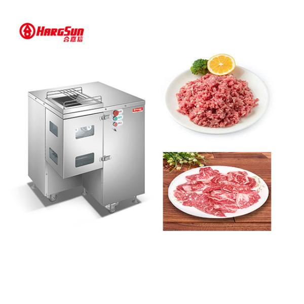 Реклама 155*95mm 800kg/h 380V автомата для резки свежего мяса ресторана