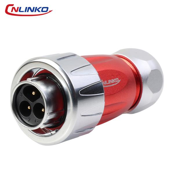 Cnlinko DH 16 Series Locking Screw Type 3 Pin Waterproof Cable Power Plug Connector