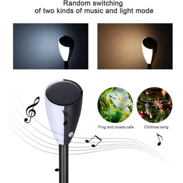 Waterproof Outdoor Pathway Garden Solar LED Music Lawn Lamp Landscape IP65 ROHS Ce 3-YEAR ABS