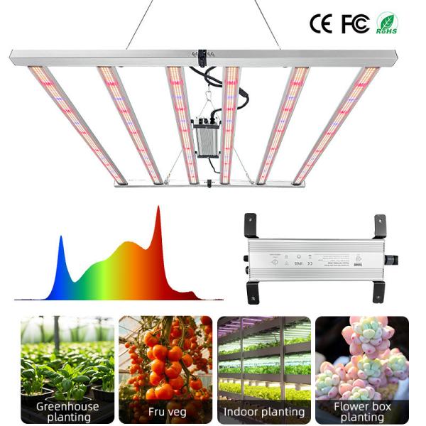 720W LED Plant Grow Lights Full Spectrum Commercial Cultivation à l'intérieur 6 Bar Samsung Lm281B