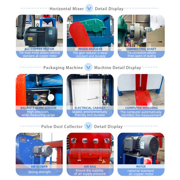 Food Powder Mixer Package Machine Production Line for Construction Line Carbon Steel