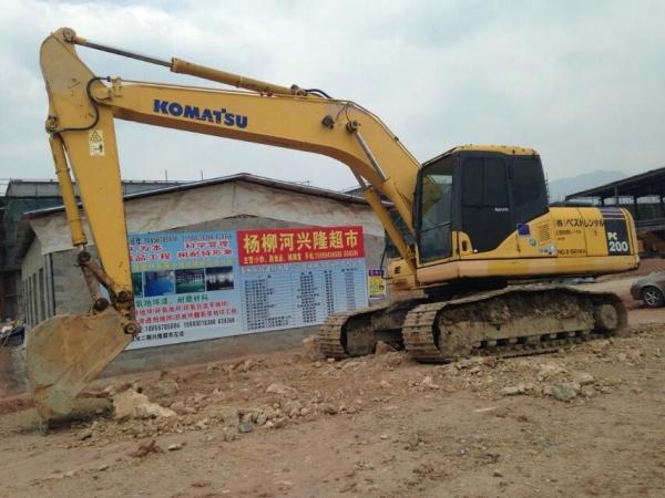 Máquina escavadora usada também KOMATSU PC200-5 de Japão KOMATSU PC200-7, escavador PC200-6 para a venda