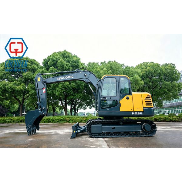 HX80G 8 Ton Compact Hydraulic Excavator For Urban Construction Trenching Landscaping Projects