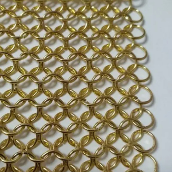 Home Decorative Metal Curtains Customized Circular Metal Chainmail