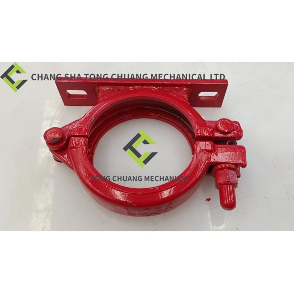 Sany And Zoomlion Concrete Pump Pipe Clamp 125B VI With Two Holes For Seat/Red 0164671C0800\HBG3.12
