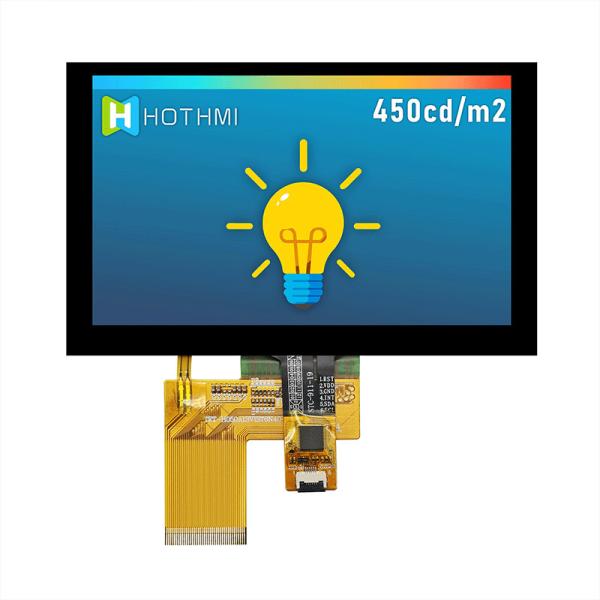 5 экран касания модуля температуры TFT LCD монитора дюйма 800X480 Pcap широкий