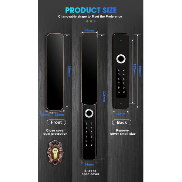 IP68 Waterproof FPC Fingerprint Smart Door Lock Bluetooth Antique