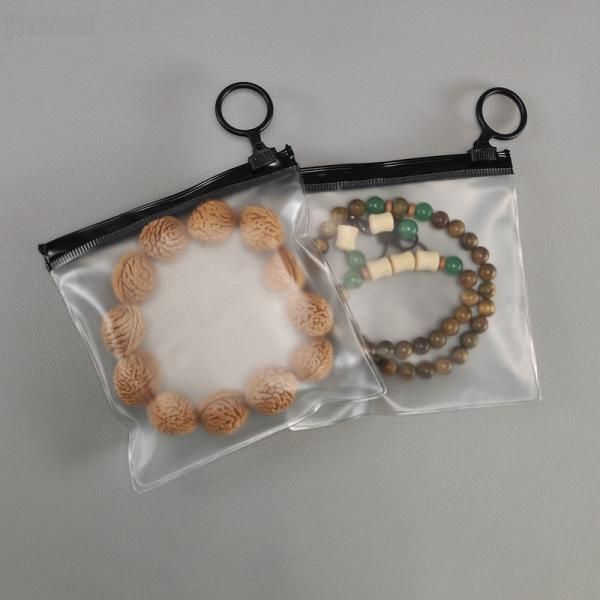 Transparent Plastic Jewelry Zipper Bags Anti Static Dustproof