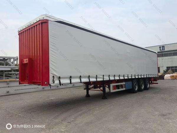 3 Axle Side Curtain Semi Trailer With 1840mm Tread And Wabco Relay Valve