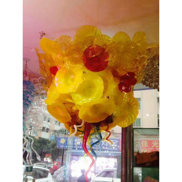 Colored glass chandelier for Hotel Project Lighting Fixtures (WH-GB-07)