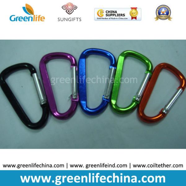 High quality flat aluminum hooks standard D shape colorful carabiners factory price