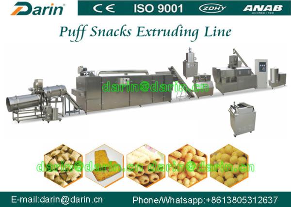 Twin Screw Wheat Flour Corn Puff Food Snack Extruder Machine