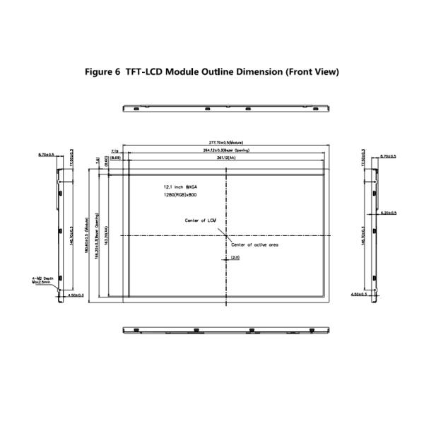 12,1 экран интерфейса 400nits TFT LCD дюйма 1280x800 LVDS со стеклом IPS