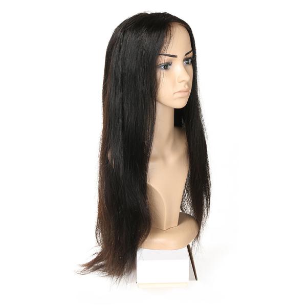 Perucas longas genuínas lisas do laço do cabelo do Virgin, cabelo humano das perucas retas do laço