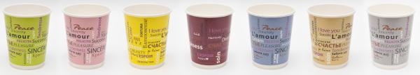 Wedding Double Walled Paper Coffee Cups , Disposable Espresso Cups Logo Printing