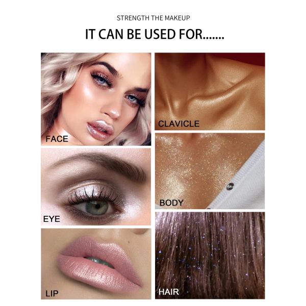 Порошок лоска Shimmer макияжа MSDS высокий для тела волос губ глаз стороны