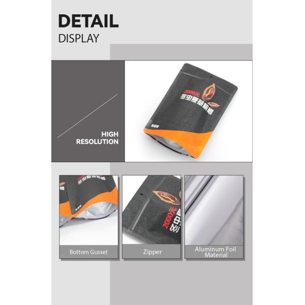 Штейновая финиша алюминия фольги стойки пластмасса мешка пакета Doy вверх для легкой закускы