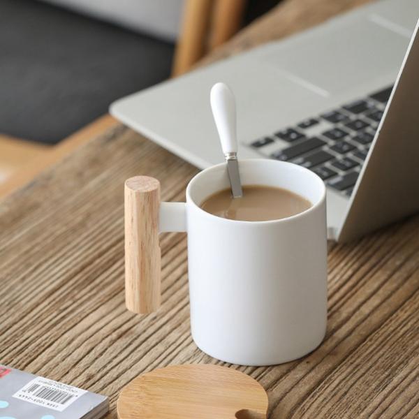 Sublimation Heat Transfer 11oz Ceramic Mug with Wooden Handle