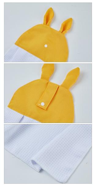 Creative Waffle Polyester Hand Towels For Sublimation With Rabbit Ear