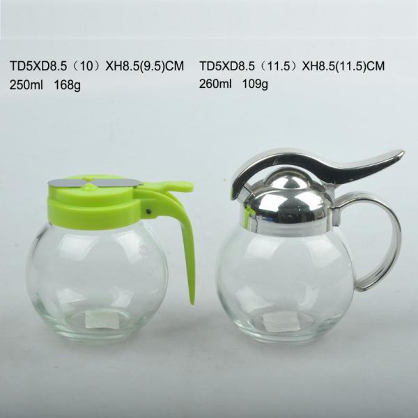 Stylish and Transparent Glass Storage Jar with Colored Plastic Cover 100% Food Safe