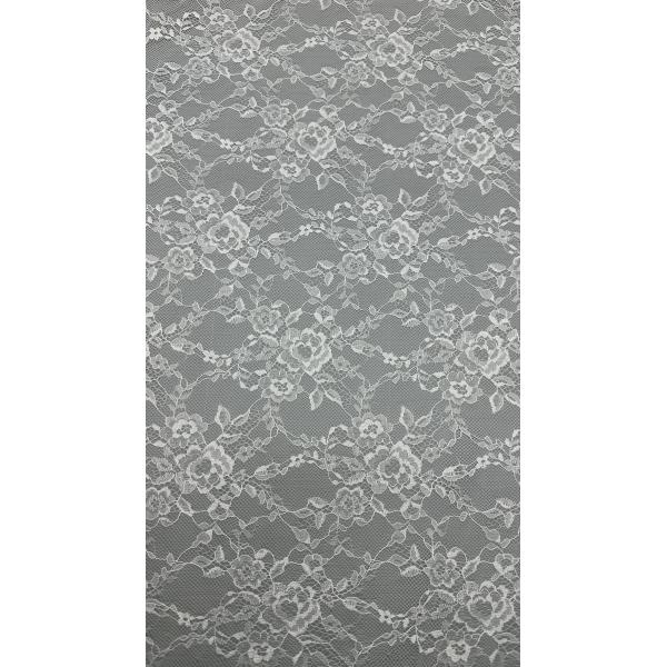 White Lace New Design Tulle Mesh Fabric Floral Breathe for Cauasl Gowns