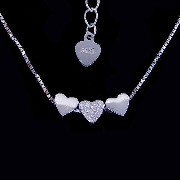 Украшения платины квадратного пробела ожерелья жемчуга стерлингового серебра формы одиночного простые