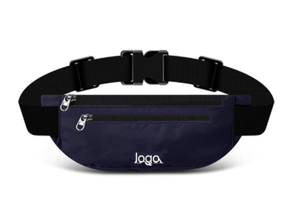 Multi-functional outdoor two zipper pockets travel belt mobile phone waist bag