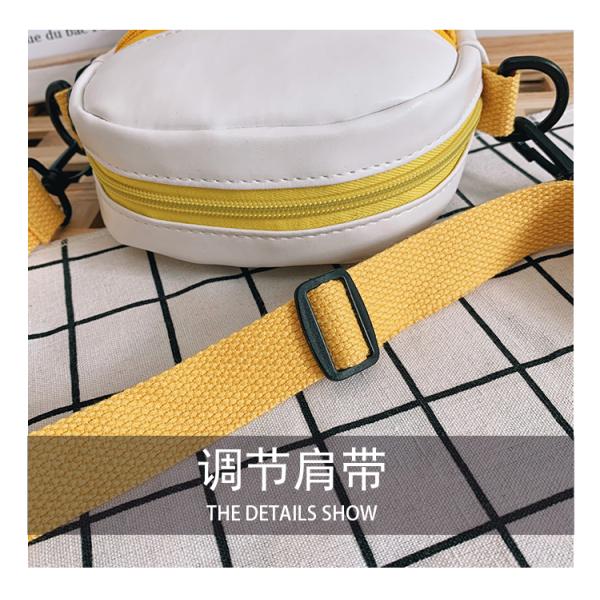 shoelace Canvas bag girls lovely kids young Korean shoulder candy bag logo picture OEM round female School bag wholesale
