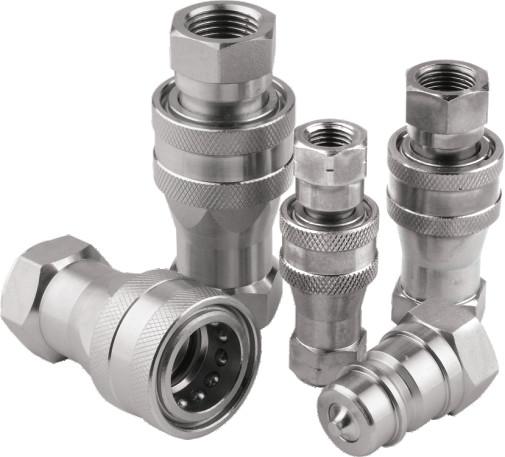 Acoplamentos rápidos fêmeas do ISO 7241 A, de desconexão rápida masculino de aço inoxidável