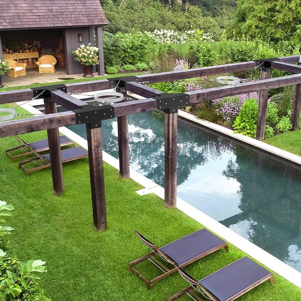 Порошно-покрытые деревянные изделия из перголы, комплекты оборудования для бесед и террасов