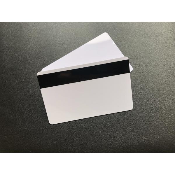 Blank White Glossy PVC Plastic Business Cards With Hico Magnetic 85.5x54x0.76mm