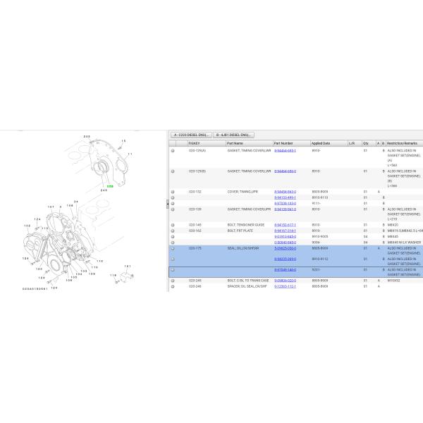 4jb1 Gear Shaft Oil Seal 8-97049146-0 6hk1 For Passenger Vehicle