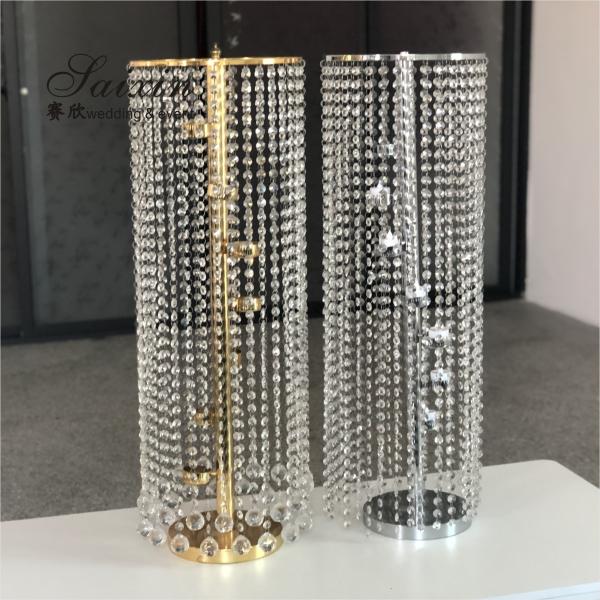 ZT-123 Produtos de casamento suporte de flores de cristal para peças centrais da mesa de casamento
