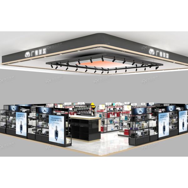 BKC019 Beauty Display Showcase Cosmetic Booth Design Makeup Mall Booth for Retail Store Interior Design