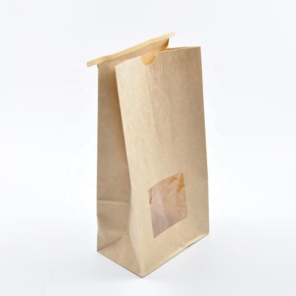 Os sacos de papel do produto comestível/saco de papel impressos de Kraft reciclaram a cor de Brown para para viagem