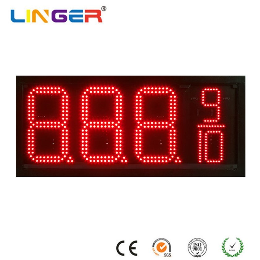 Programmable Gas Station LED Display 4000mcd - 9000mcd Fuel Price Sign With Remote Control