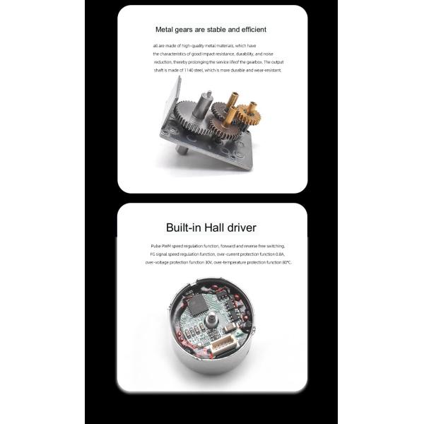 Micro Electric Dc Brushless Motor 300rpm 25w CCC With Worm Gear