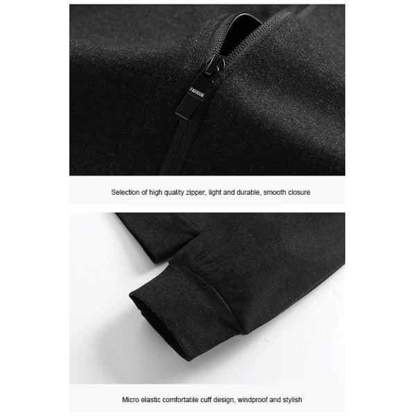 Cotton Zipper Pocket RIB CUFF Mens Track Jacket And Pants Set 140-210g