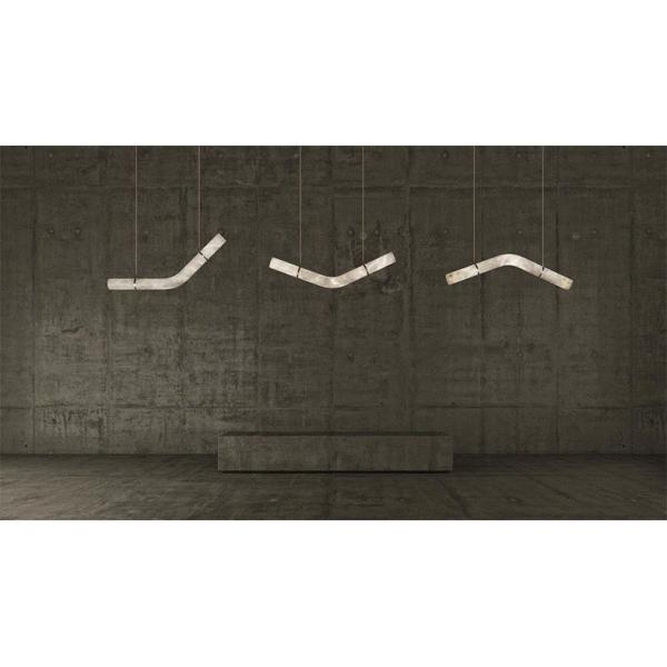 Modern Luxury LED Pendant Light Factory Price Large Alabaster Chandelier Designer Restaurant Hotel Office DIY Lighting Fixtures