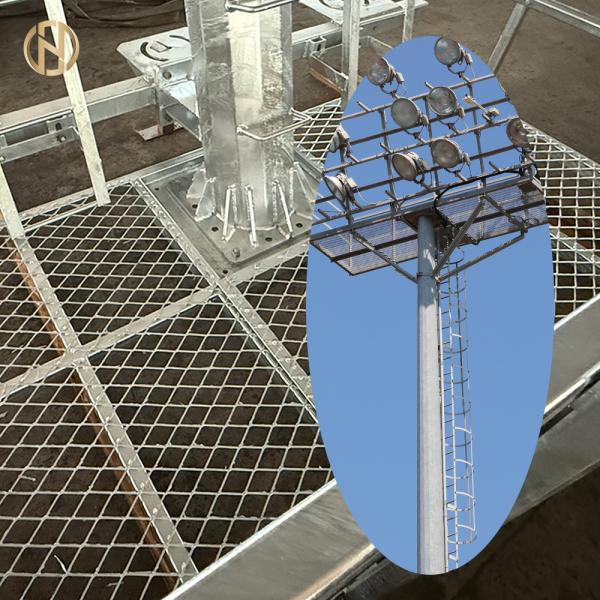 15m to 50m Adjustable High Pole Light Stadium High Mast Light Pole Hot Selling Galvanized High Mast Lighting Steel Pole