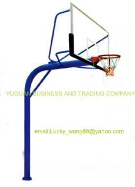 Buried round tube basketball stand -outdoor training type