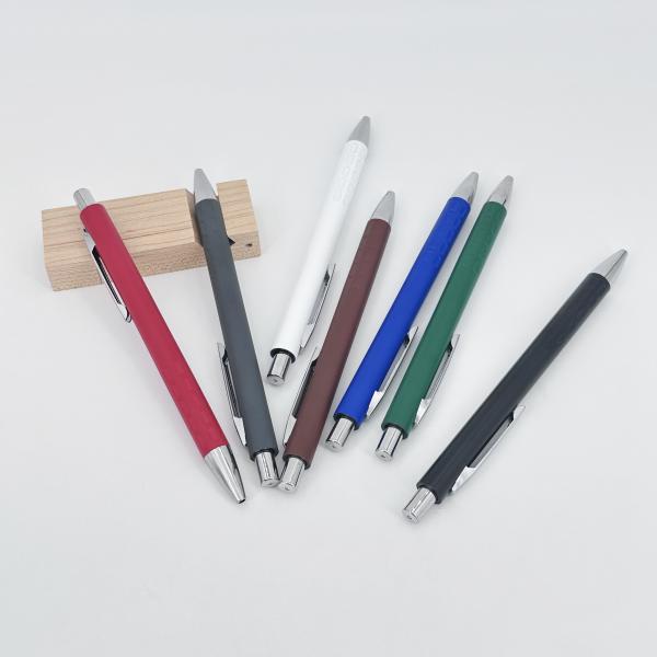 Colorful Retractable Metal Ball Pen Spray Painted Aluminum Barrel Press Ballpoint Pen