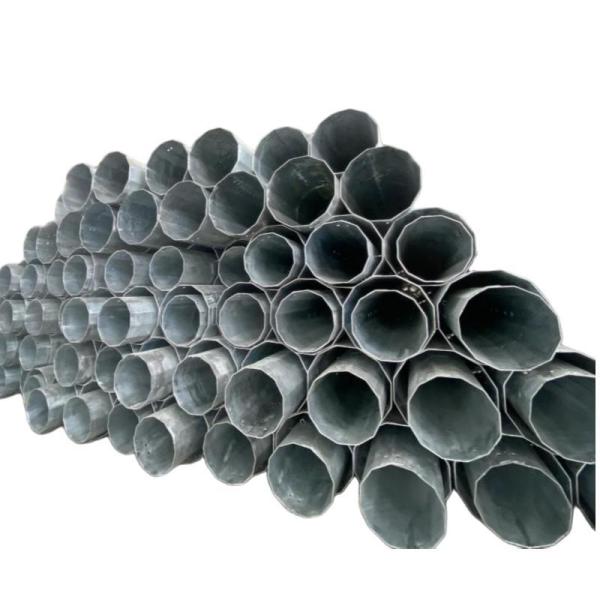 355 Mpa Dodecagonal Hot-Dip Galvanized Steel Pole 2000 KGF 80FT For Sub-Transmission